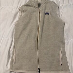 Patagonia Cream/Gray Fleece Vest